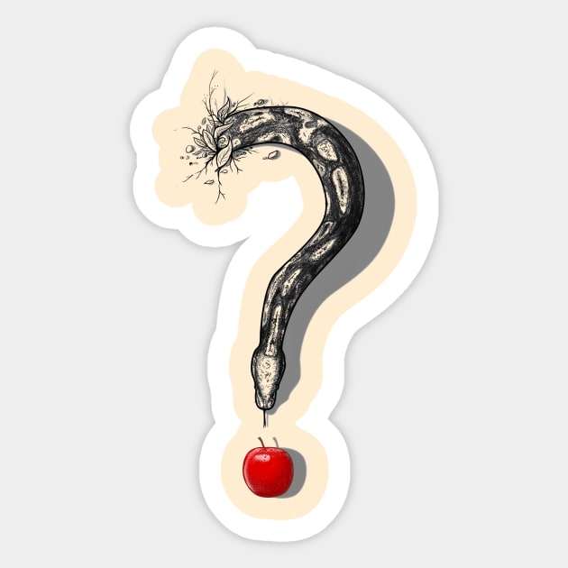 Curious Temptation Sticker by nicebleed